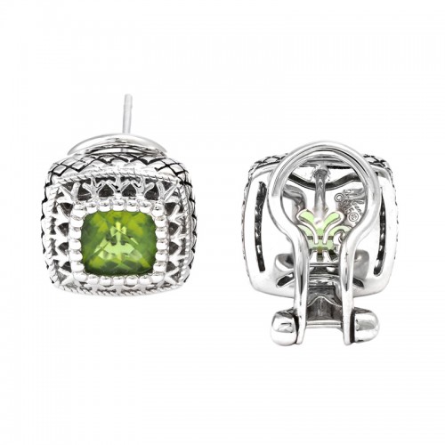 Silver Peridot Earrings