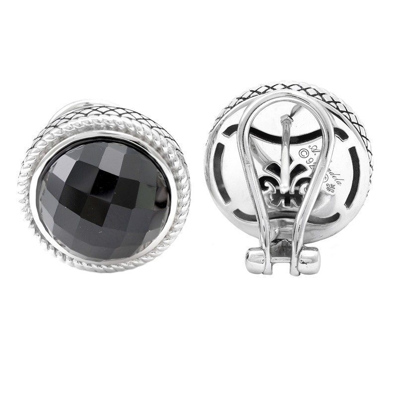 Silver Onyx Earrings