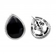 Silver Onyx Earrings