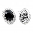 Silver Onyx Earrings