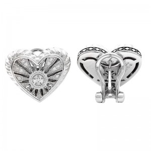 Silver Diamond Earrings