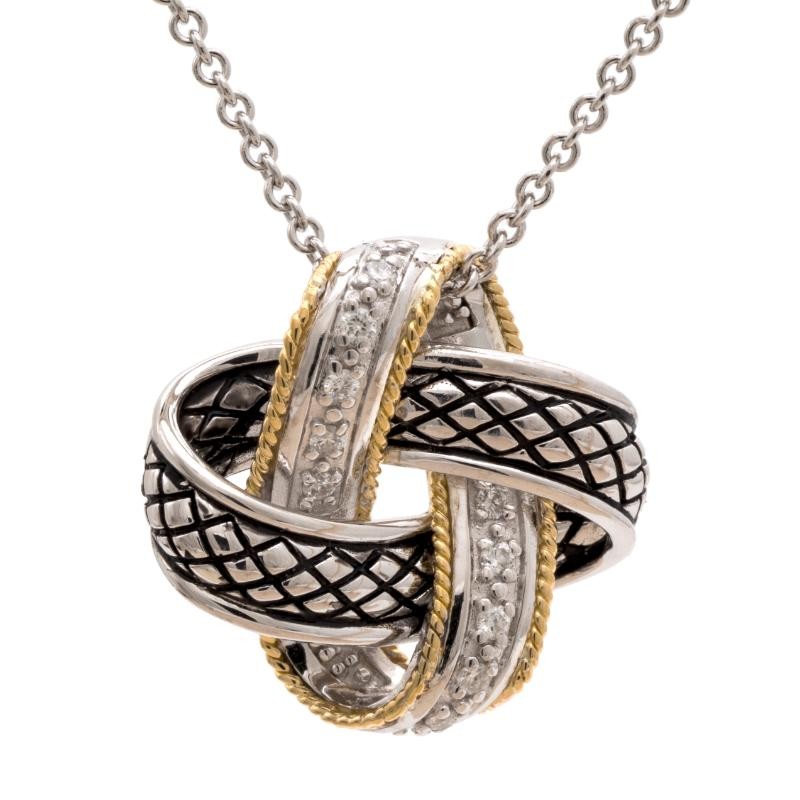 18K/Silver Diamond Necklace