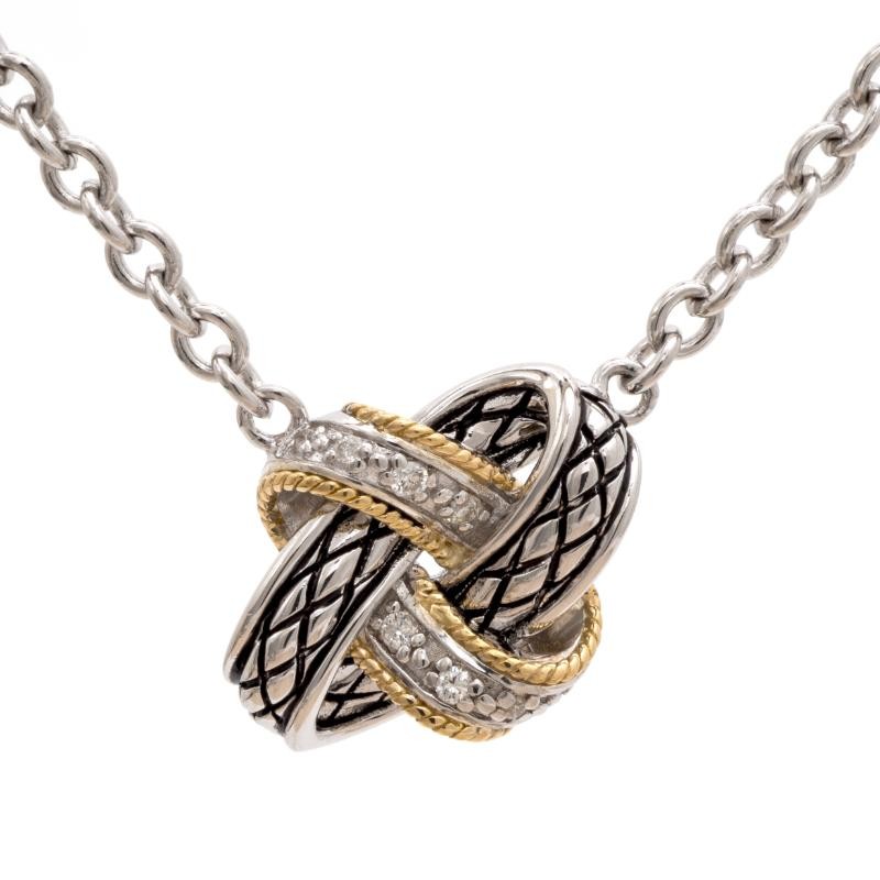 18K/Silver Diamond Necklace
