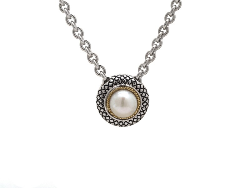 18K/Silver Pearl Necklace