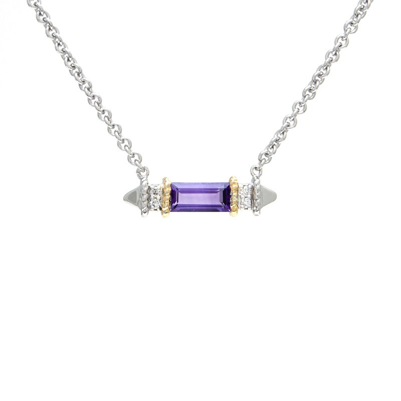18K/Silver Amethyst Necklace