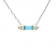 18K/Silver Blue Topaz Necklace
