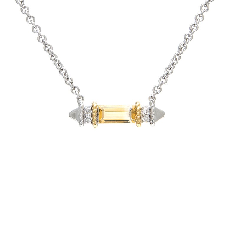 18K/Silver Citrine Necklace