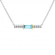 18K/Silver Blue Topaz Necklace
