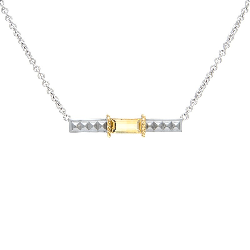 18K/Silver Citrine Necklace
