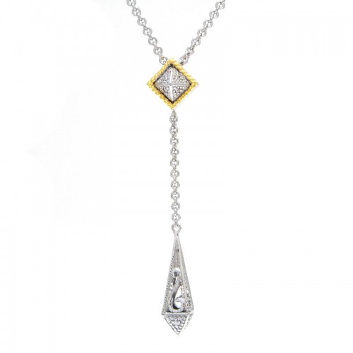 18K/Silver Diamond Necklace