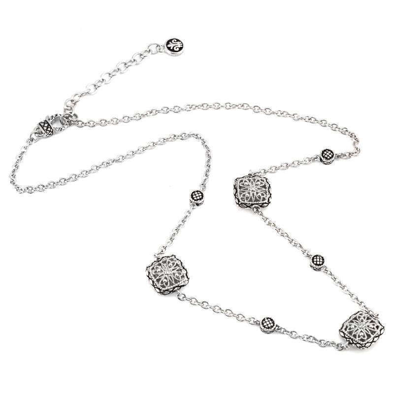 Silver Diamond Necklace (18