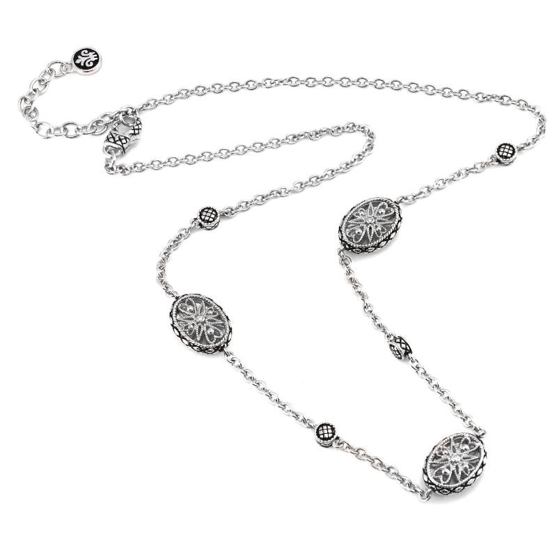 Silver Diamond Necklace (18