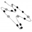 Silver Onyx/Diamond Necklace (22