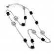 Silver Onyx/Diamond Necklace (22