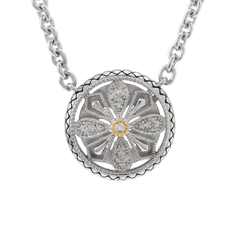 18K/Silver Diamond Necklace