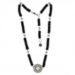 18K/Silver Onyx Diamond Necklace (16