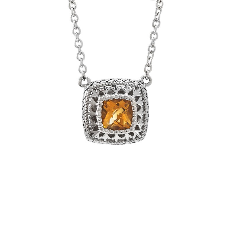 Silver Citrine Necklace