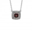 Silver Garnet Necklace