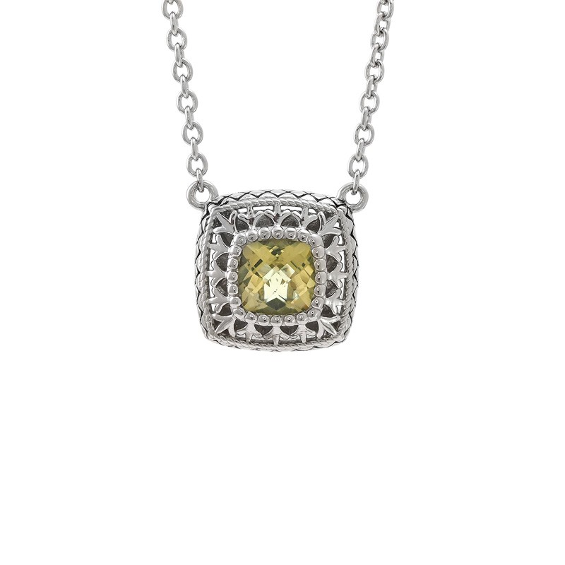 Silver Lemon Quartz Necklace