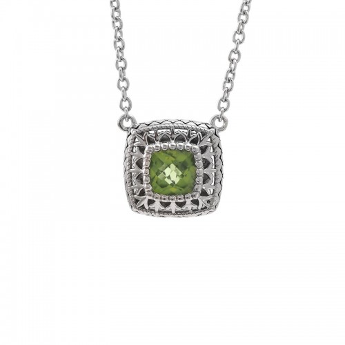 Silver Peridot Necklace