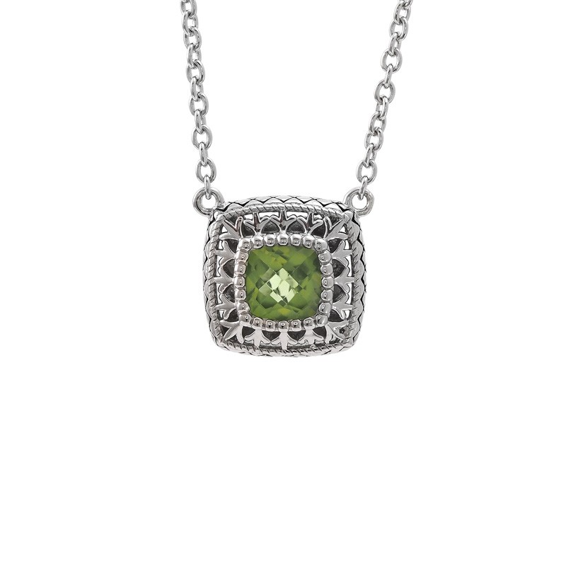 Silver Peridot Necklace