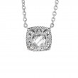 Silver Diamond/White Topaz Necklace
