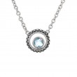 Silver Blue Topaz Necklace
