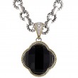 18K/Silver Dia Onyx  Pendant