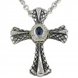 18K/Silver Diamond/Sapphire Necklace