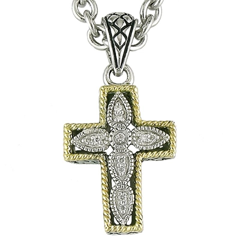 18K/Silver Diamond Necklace