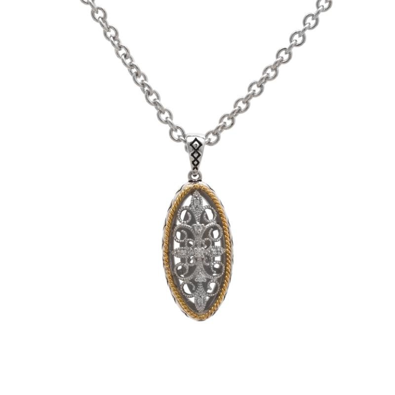 18K/Silver Diamond Necklace
