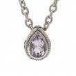 Silver Pink Amethyst Necklace