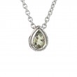 Silver Green Amethyst Necklace