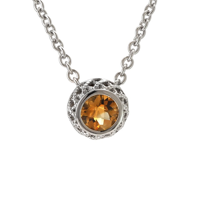 Silver Citrine Necklace