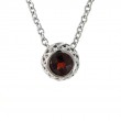 Silver Garnet Necklace