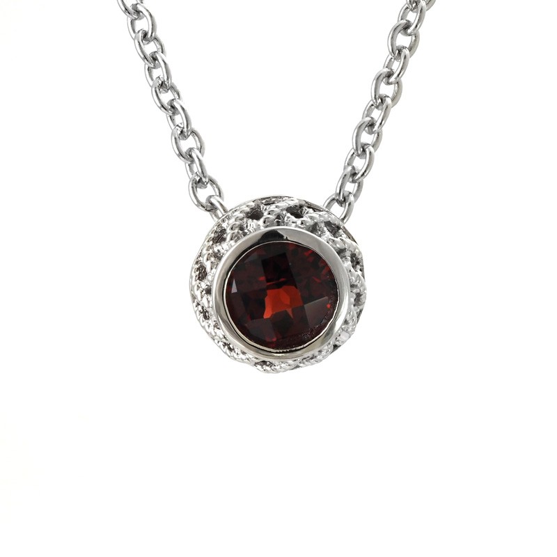 Silver Garnet Necklace