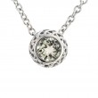 Silver Green Amethyst Necklace