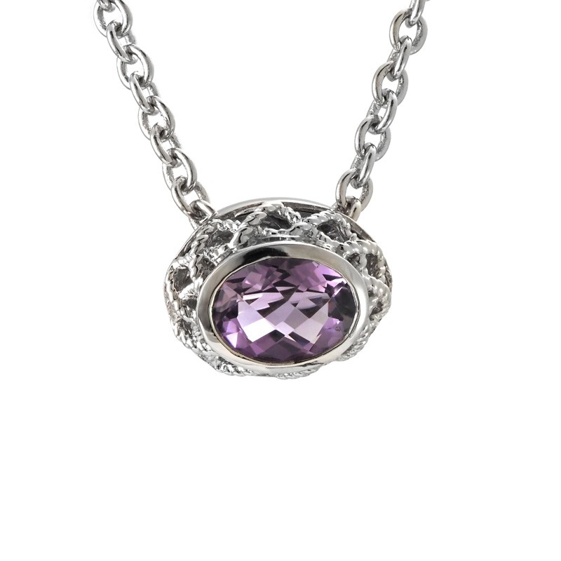 Silver Amethyst Necklace