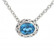 Silver Blue Topaz Necklace