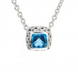 Silver Blue Topaz Necklace