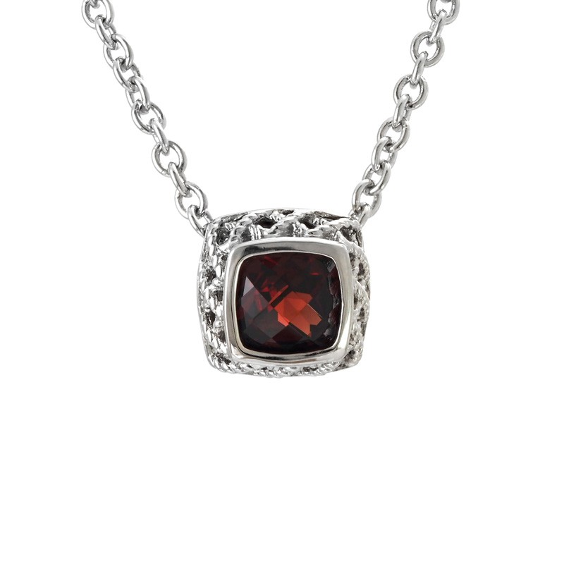 Silver Garnett Necklace