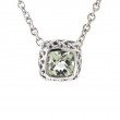 Silver Green Amethyst Necklace