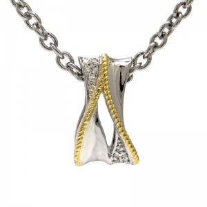 Las Olas Round Pave Diamond Necklace