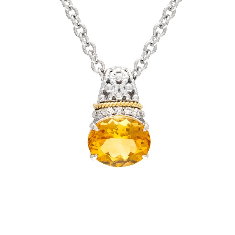 18K/Silver Citrine Necklace