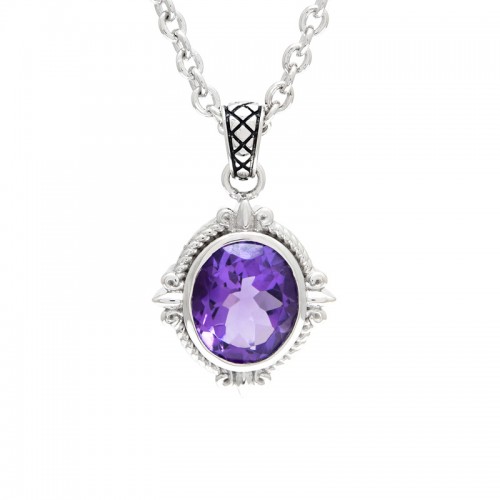 Silver Amethyst Necklace