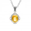 Silver Citrine Necklace
