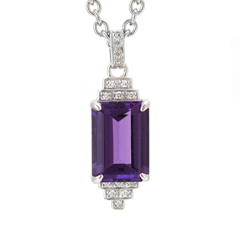 Silver Amethyst Necklace