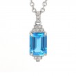 Silver Blue Topaz Necklace