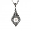 Silver Pearl Diamond Necklace
