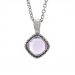 Silver Amethyst/Diamond Necklace